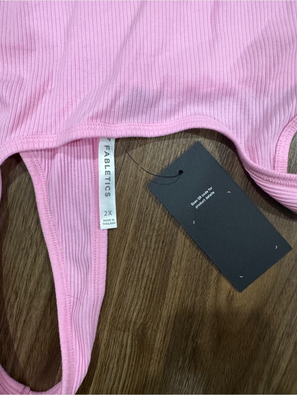 Fabletics Light Pink Ribbed Tank Top - Picture 4 of 4